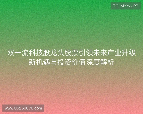 双一流科技股龙头股票引领未来产业升级新机遇与投资价值深度解析